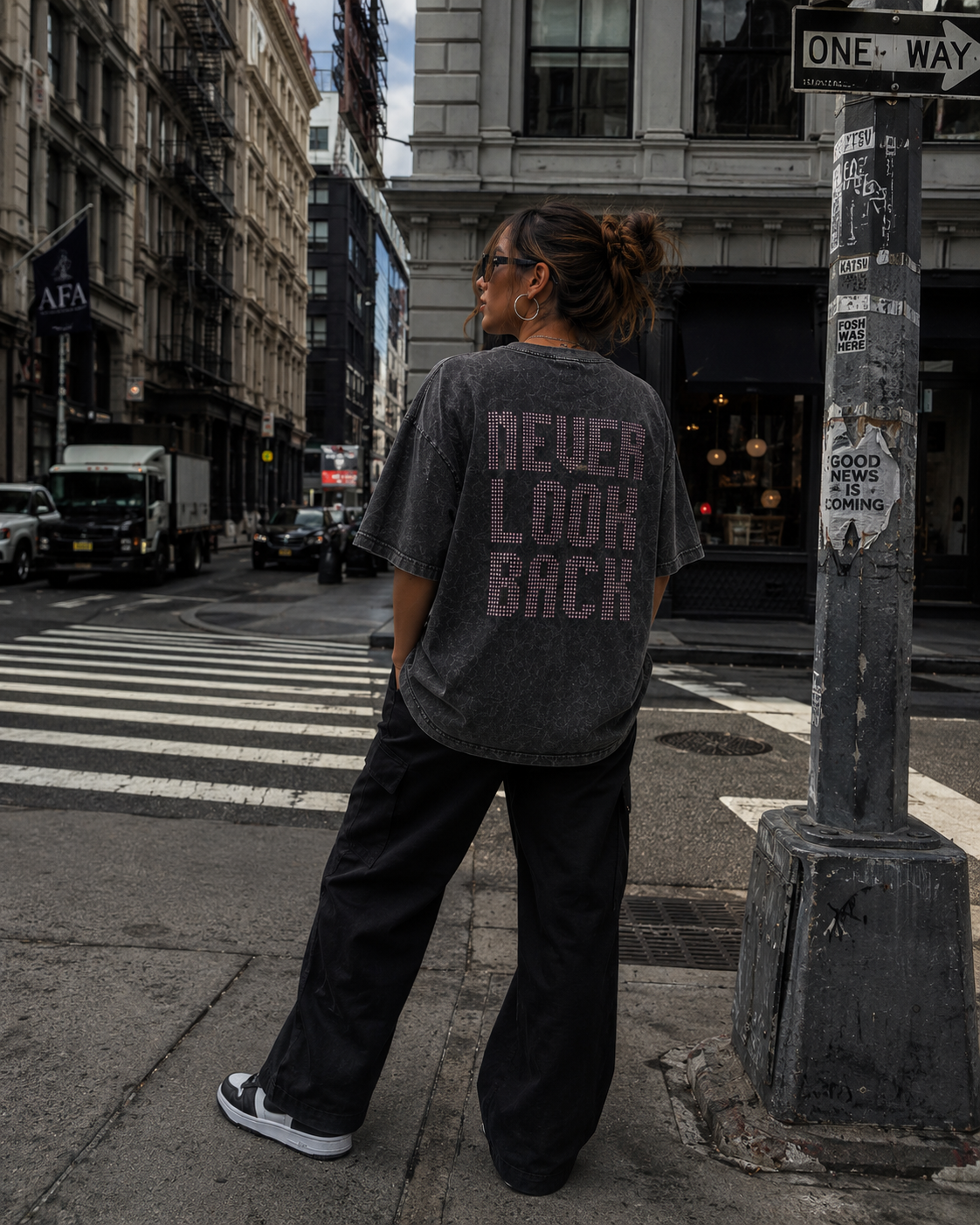 OVERSIZE ACID WASH PINK