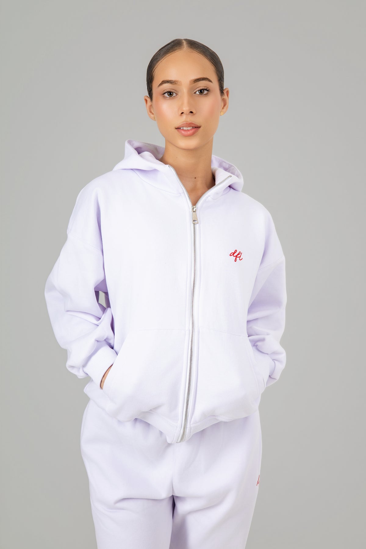 White Cherry Set Hoodie and Jogger