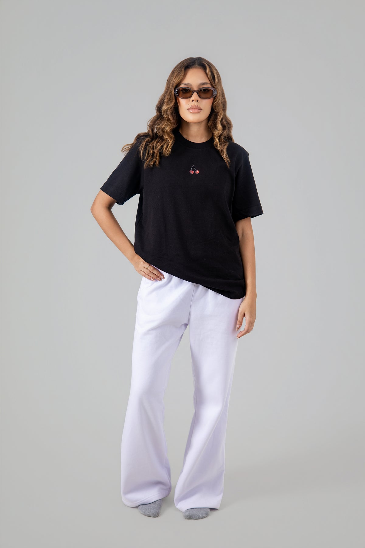 Camisa Oversize Cherry Black