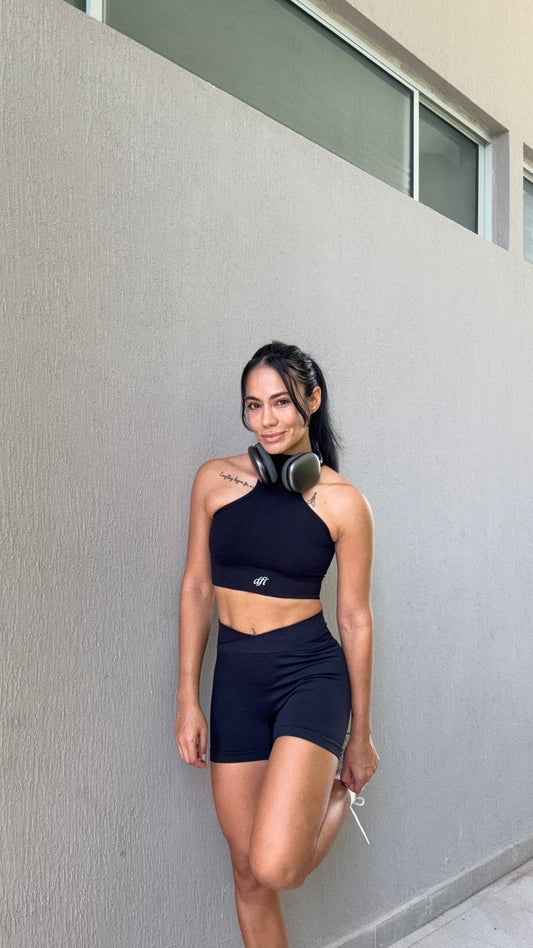 Set Top & Short Black