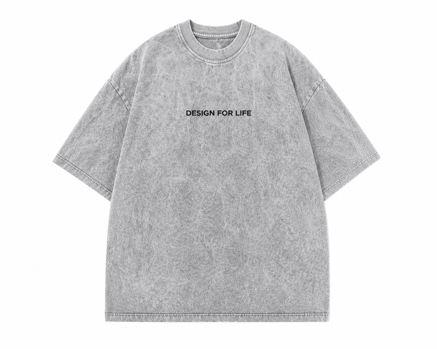 OVERSIZE GRAY ACID WASH