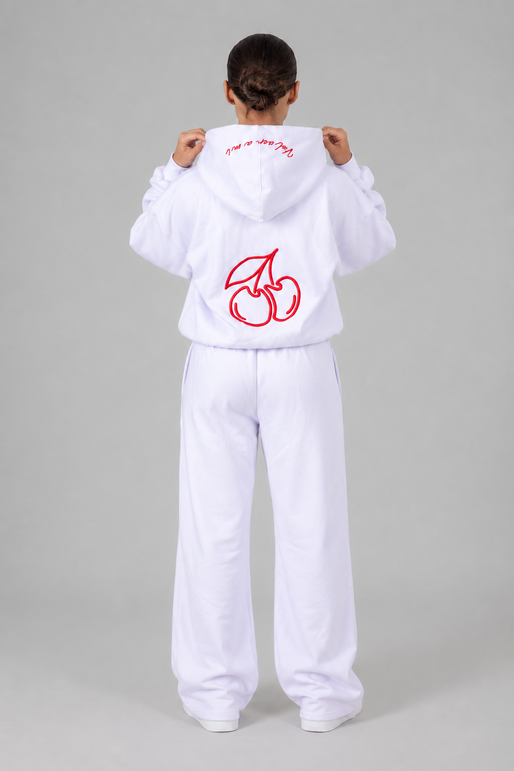 White Cherry Set Hoodie and Jogger